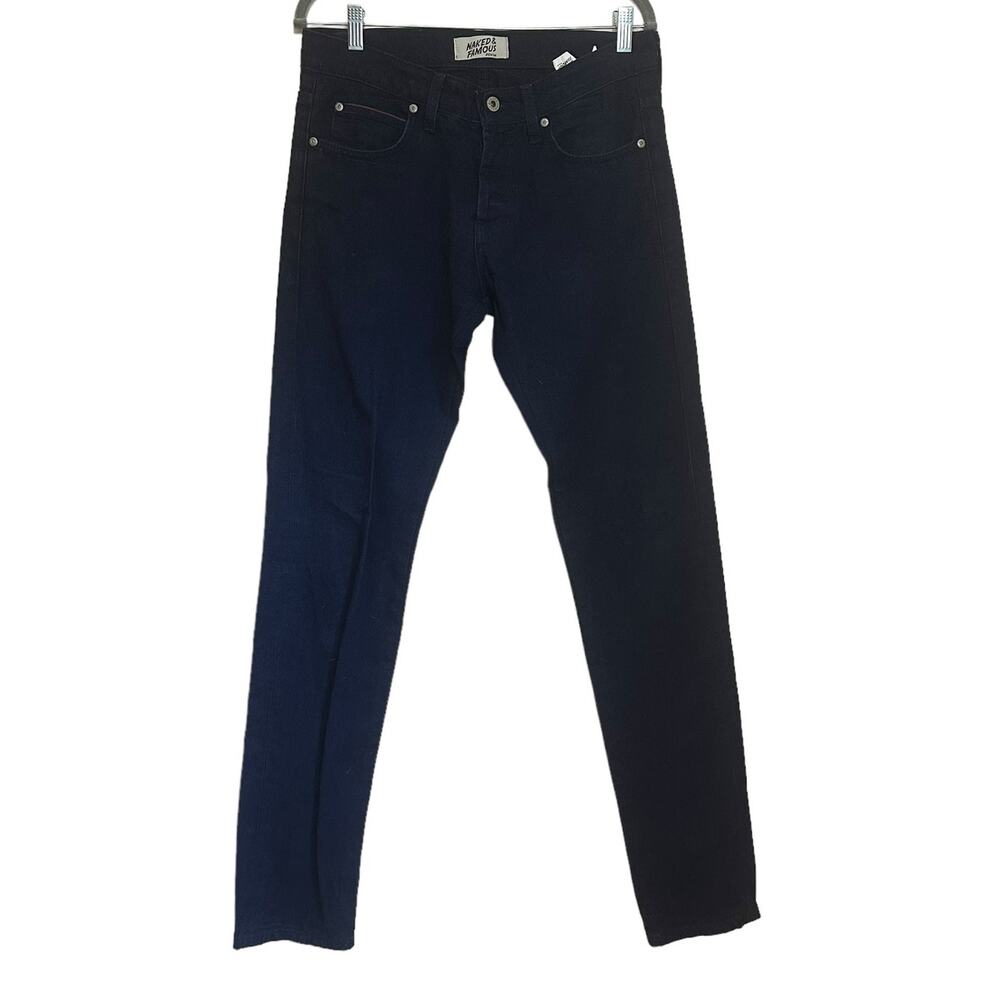 Naked & Famous Super Guy Indigo Duck Canvas Japanese Selvedge Denim Jeans sz 32